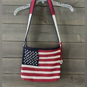 the sak adorable Patriotic Crochet Shoulder Bag